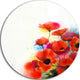 Bunch Of Watercolor Poppy Flowers, Flower Round Wall Art, 11"