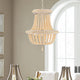 3-Light Lantern Empire Chandelier With Beaded Accents