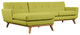 Modern Wheat Engage Left-Facing Sectional Sofa