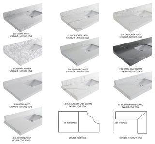 Malibu Mango 48 Single Sink Bath Vanity in Natural 2" Carrara Marble