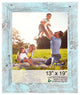 13" x 19" Rustic Farmhouse Light Aqua Blue Wood Frame
