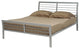 Benzara BM158143 Transitional Style Queen Size Metal Bed, Silver