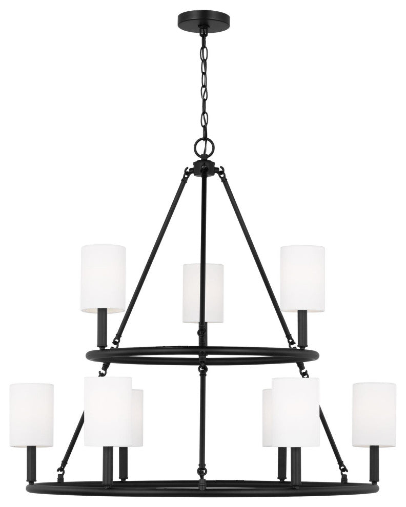 Egmont 9-Light Indoor Extra Large Chandelier, Midnight Black
