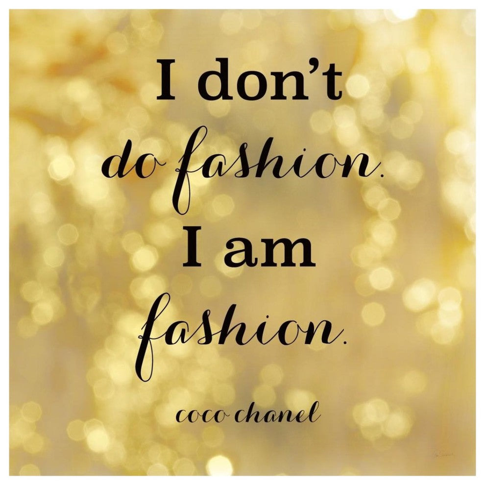 "Fashion Quotes III" Digital Paper Print by Sue Schlabach, 38"x38"
