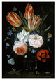 "Tulips and Roses In A Glass Vase" Paper Print by Jan Van Kessel, 23"x32"