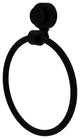 Venus Towel Ring With Groovy Accent, Matte Black