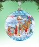 Hand Painted Scenic Glass Ornament Beloved Courier, Limited Edition