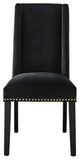 Dining Chair, Nailhead, Set of 2, Black, Velvet, Modern, Bistro Hospitality