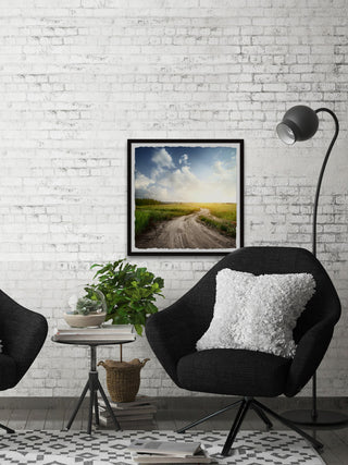 "Path Less Taken" Framed Painting Print, 32x32