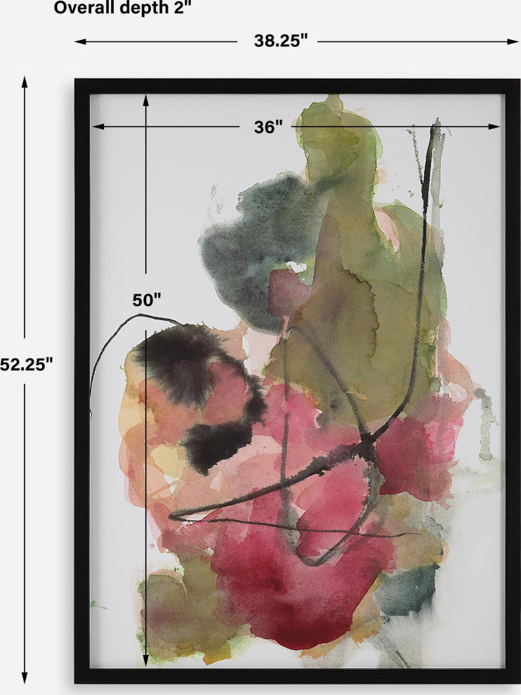 Uttermost 32289 Euphoria 53" x 39" Framed Floral Painting - Multicolored