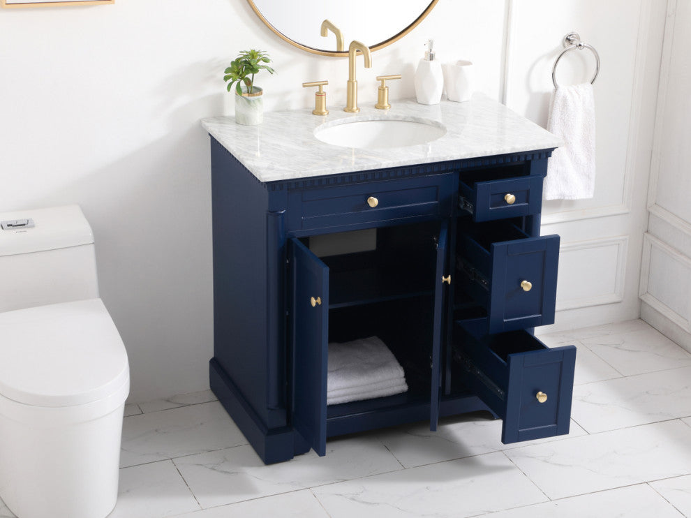 Home Living 36" Single Bathroom Vanity, Blue