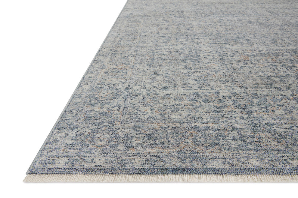 Angela Rose x Loloi Blake Denim / Taupe 7'-10" x 7'-10" Round Area Rug