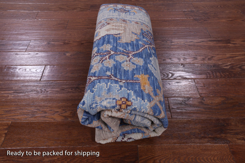 5' 10" X 6' 6" Turkish Oushak Hand Knotted Wool Rug - Q13651