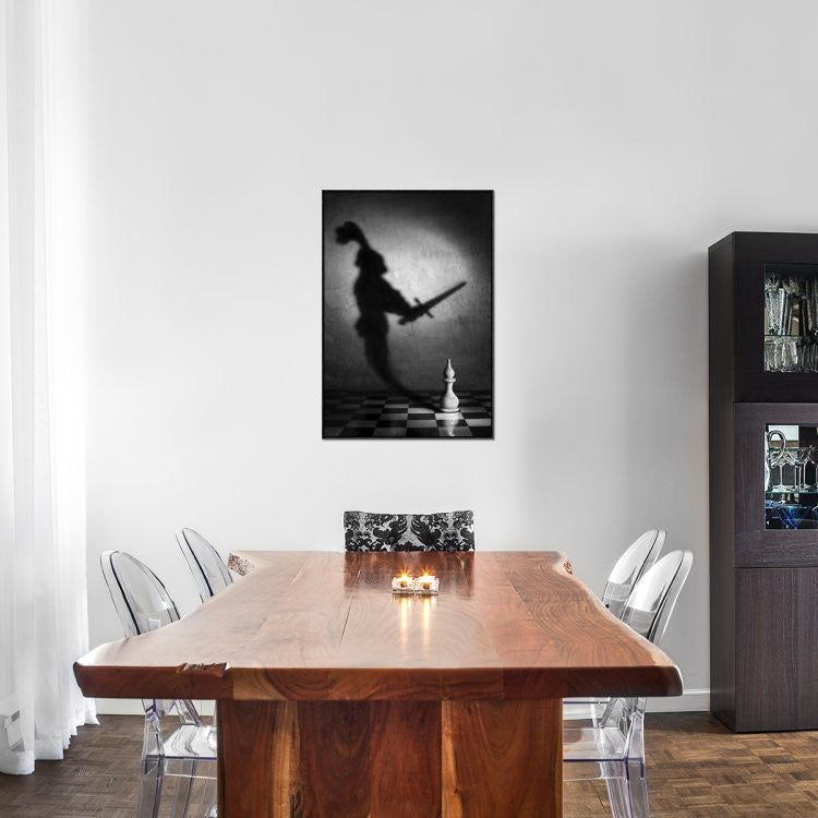 "The Heart Of A Knight" Framed Canvas Giclee by Victoria Ivanova, 26x37"