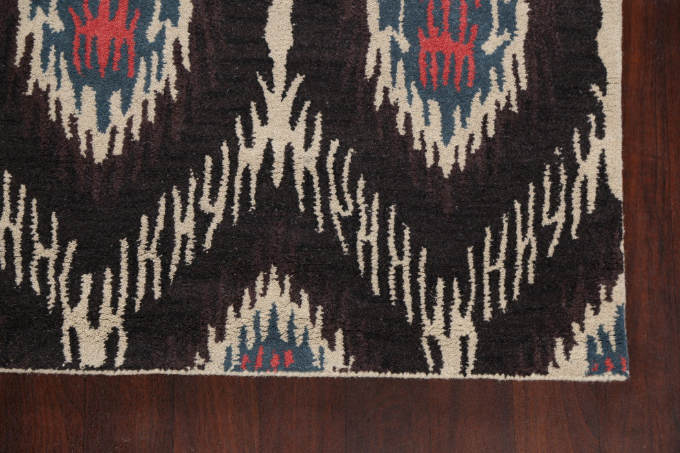 Abstract Contemporary Oriental Area Rug Hand-tufted Wool Carpet 5x8