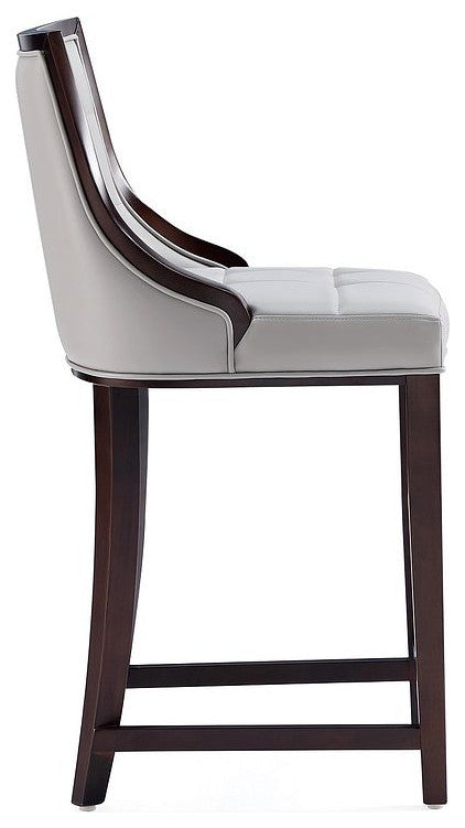 Manhattan Comfort Fifth Avenue Counter Stool, Light Grey, Single