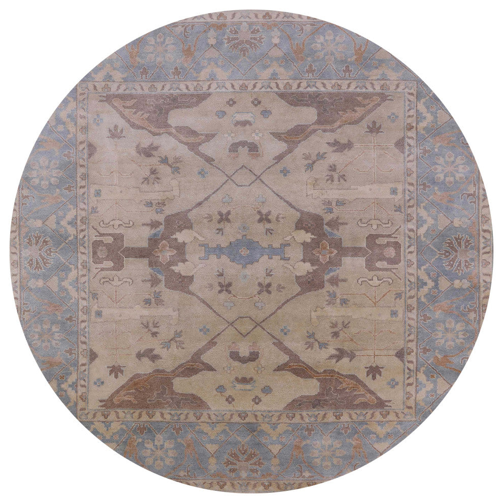 Ahgly Company Indoor Round Mid-Century Modern Area Rugs, 7' Round
