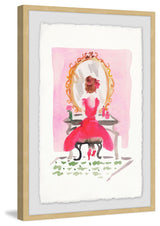 "Pink Wall Vanity" Framed Painting Print, 12"x18"