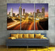 Atlanta, Georgia Skyline Canvas Print 3 Panel Split, Triptych Wall Art, 30x20