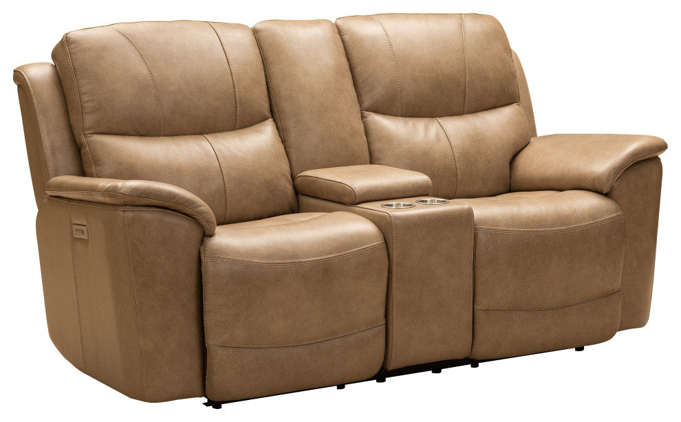 Kaden Power Reclining Console Loveseat w/Power Head Rests, Lumbar, Elliott Taupe