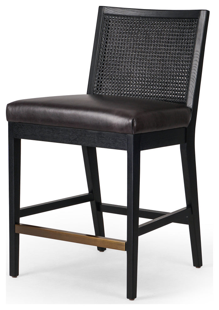 Antonia Armless Dining Stool-Blk-Counter