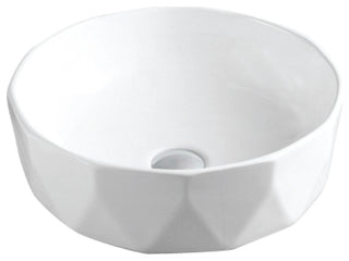 Karran VC-422-WH Valera 17" Vitreous China Vessel Bathroom Sink, White