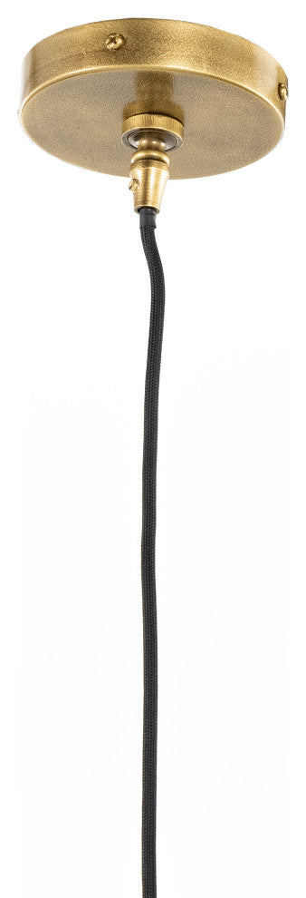 Novak Glass Pendant-Antique Brass