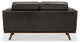 Positano Leather Loveseat, Gray