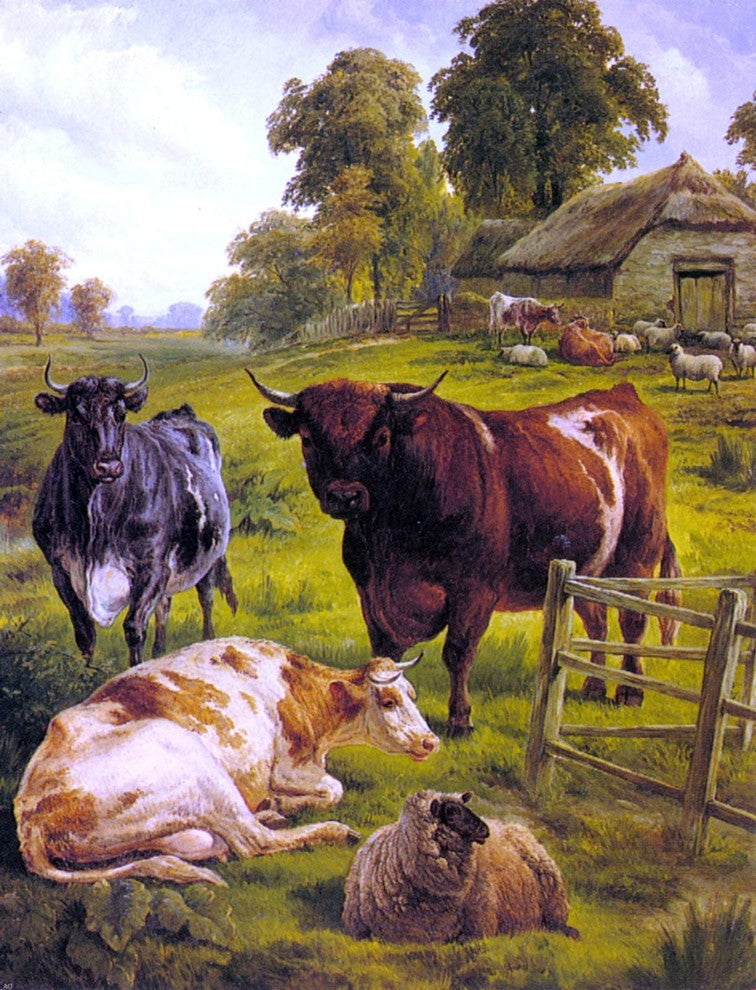 Charles Jones A Pedigree Bull, 21"x28" Wall Decal