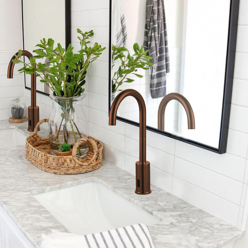 Fontana Wella Goose Neck Oil Rubbed Bronze Bathroom Faucet