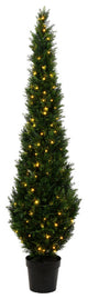 Vickerman TP170684LED 7' Artificial Potted Green Cedar Tree