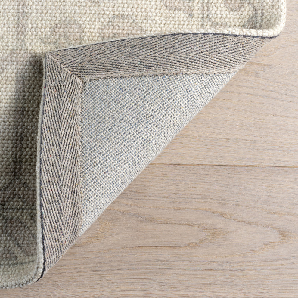 Gretel Wool and Cotton Area Rug, Beige 3'x5'