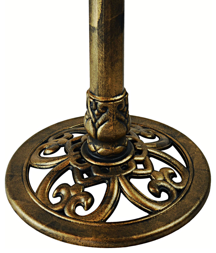 Free Standing Bird Bath for Yard and Garden, Antique Brushed Bronze