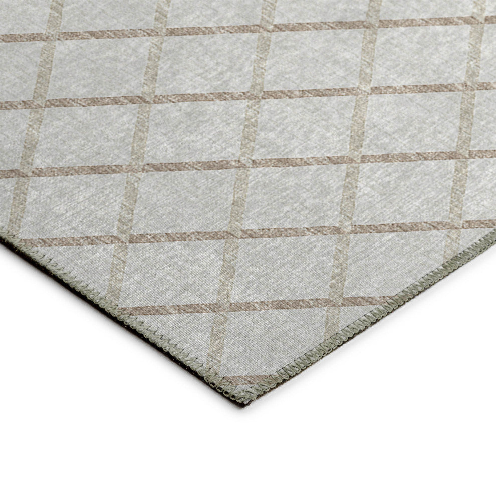 Indoor/Outdoor York YO1 Ivory Machine Washable 6' x 6' Rug