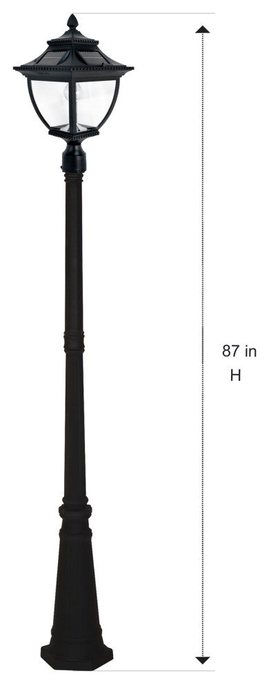 Pagoda Bulb Solar Lamp Post - Single Lamp