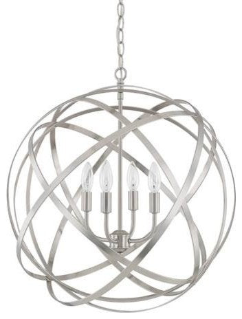Axis 4-Light Pendant, Brushed Nickel