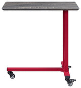 ACME Cargo Accent Table WithWall Shelf, Red