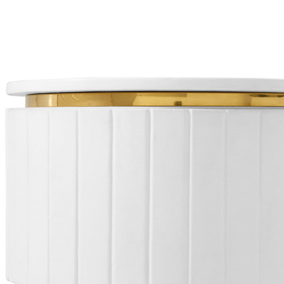 Valencia Performance Velvet Sideboard White Black -5635