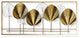 Gold Leaflets 3D Metal Wall Sculpture 41"Wx18"H3"D