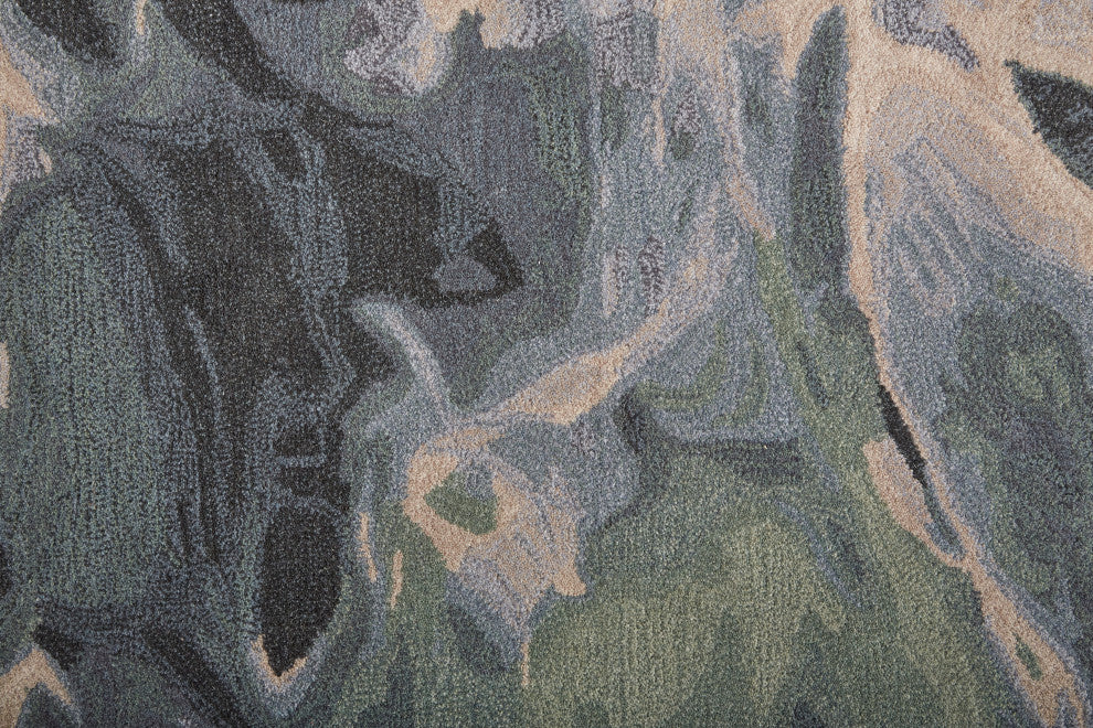 Weave & Wander Nakita Rug, Iceberg Green/Mist Blue, 3ft-6in x 5ft-6in