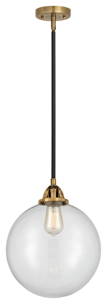 Beacon Mini Pendant, Black Antique Brass, Clear, Clear