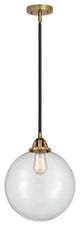 Beacon Mini Pendant, Black Antique Brass, Clear, Clear