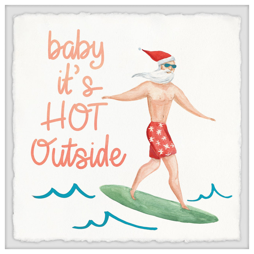 "It's Hot Outside" Framed Painting Print, 18x18