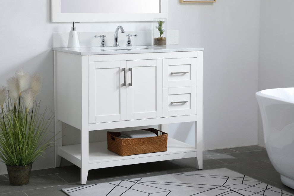 Elegant Decor Aubrey Bathroom Vanity White