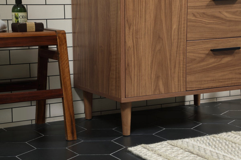 Bailey 19" Modern Walnut Brown-Light Bathroom Vanity