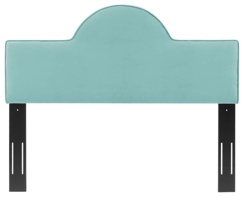 Headboard, King Size, Velvet, Blue, Modern Contemporary, Bedroom Master Suite