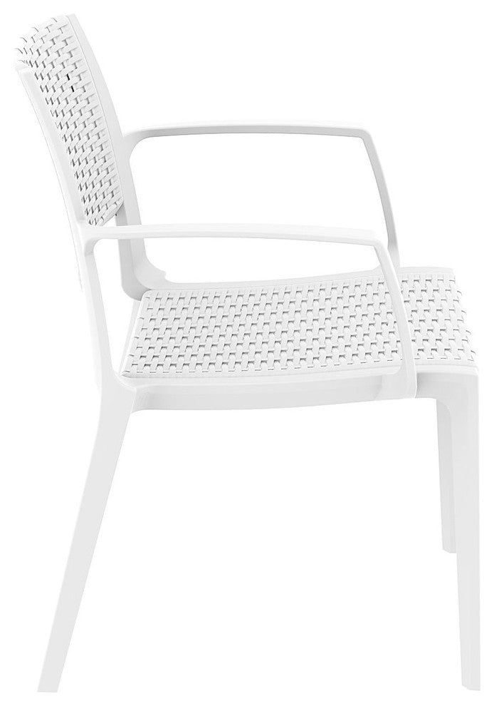 Compamia Capri Outdoor Dining Armchairs, Set of 2, White