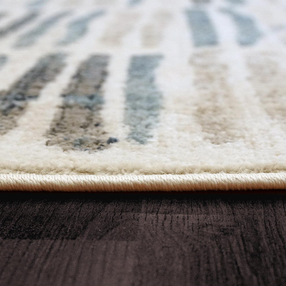 Dynamic Rugs Oxford Area Rug Cream/Blue/Gray, 7.10x10'