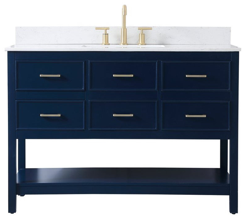 Elegant Decor Sinclaire Bathroom Vanity Blue