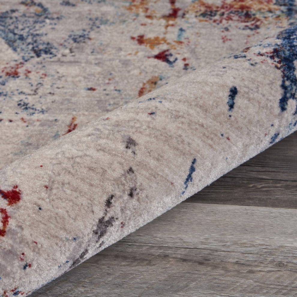 10" x 13" Gray Toned Abstract Area Rug